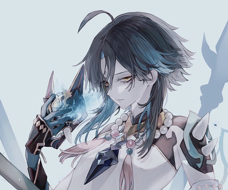 Anime Character Holding Shell