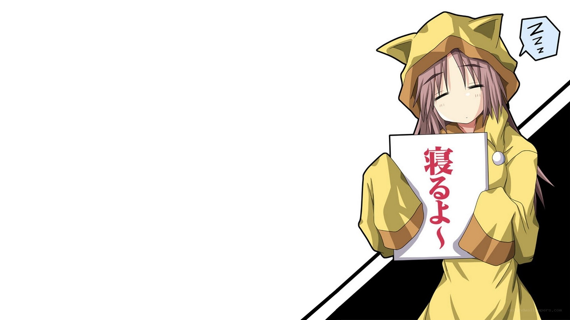 anime character holding sign