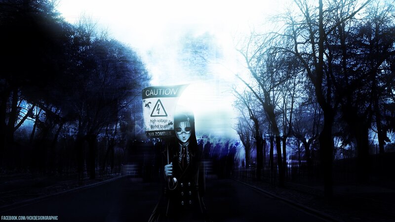 Anime Character Holding Sign — Blue