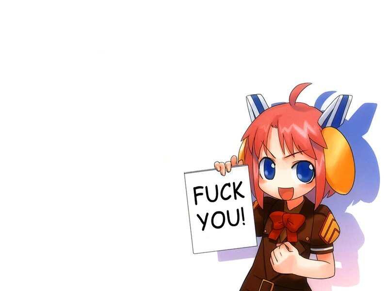 anime character holding sign