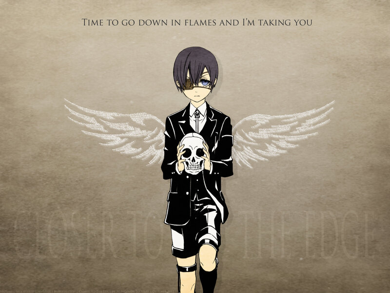 Anime Character Holding Skull — Black