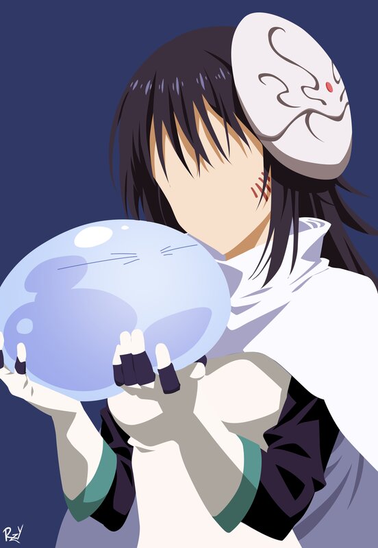 Anime Character Holding Slime