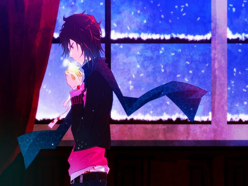 Anime Character Holding Star — Blue