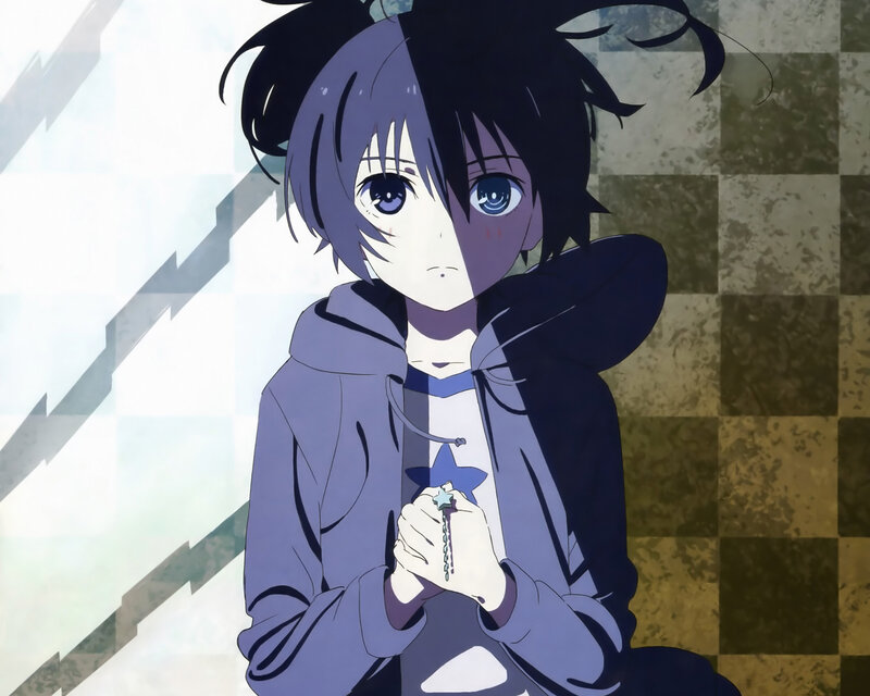 Anime Character Holding Star — Purple