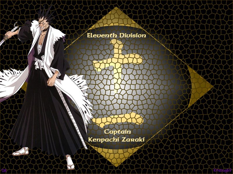 Anime Character Holding Sword — Black, Dramatic, Division Symbol