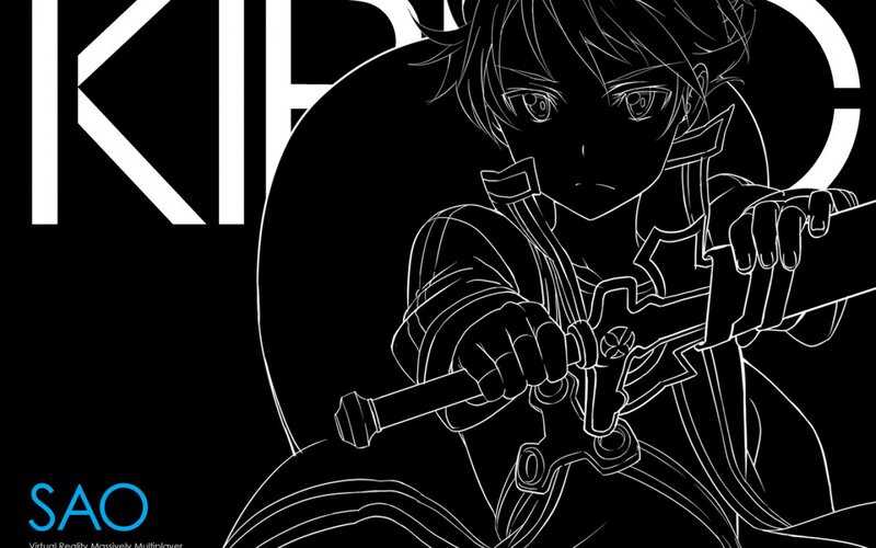 Anime Character Holding Sword — Black, Dramatic, Manga, Shield, Text