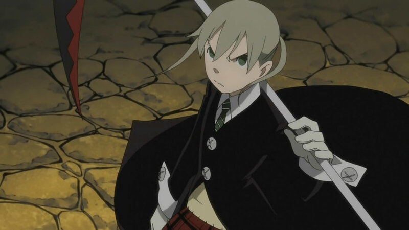 Anime Character Holding Sword — Black