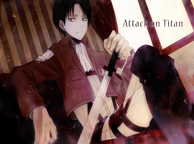 Anime Character Holding Sword — Brown, Dramatic