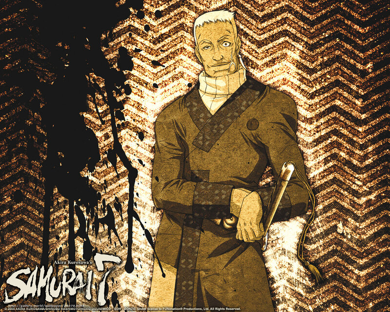 Anime Character Holding Sword — Brown