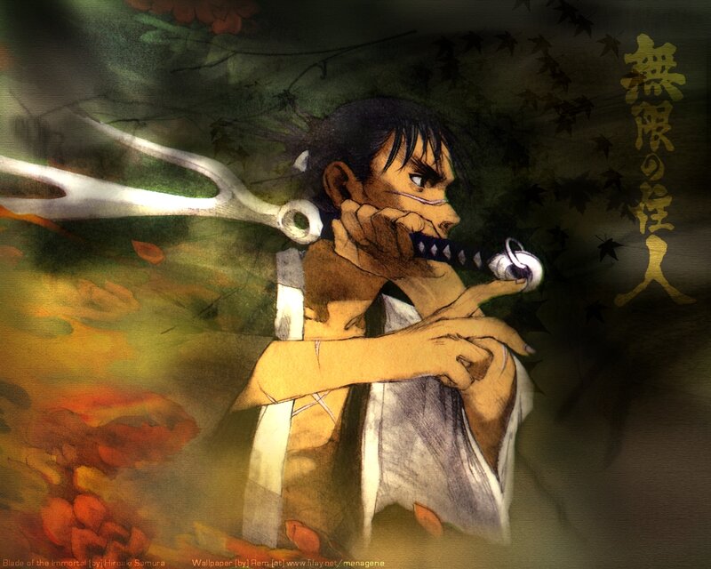 Anime Character Holding Sword — Green, Dramatic