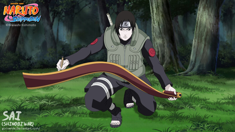 Anime Character Holding Sword — Green