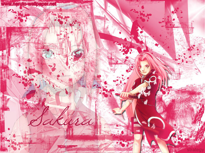 Anime Character Holding Sword — Pink