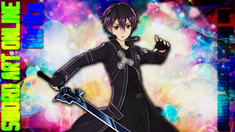 Anime Character Holding Sword — Purple, Dramatic, Digital Art