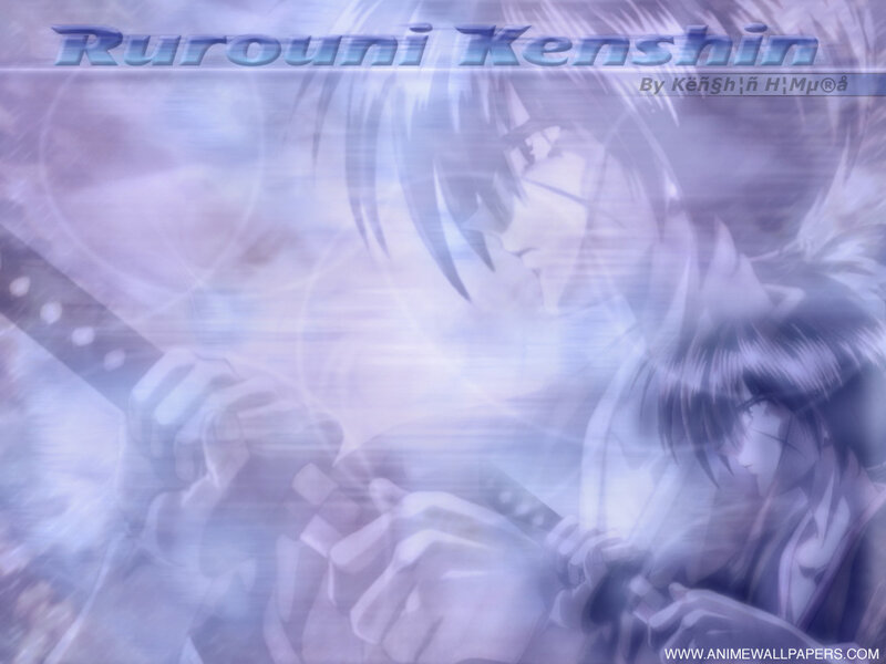 Anime Character Holding Sword — Purple, Dramatic, Hair