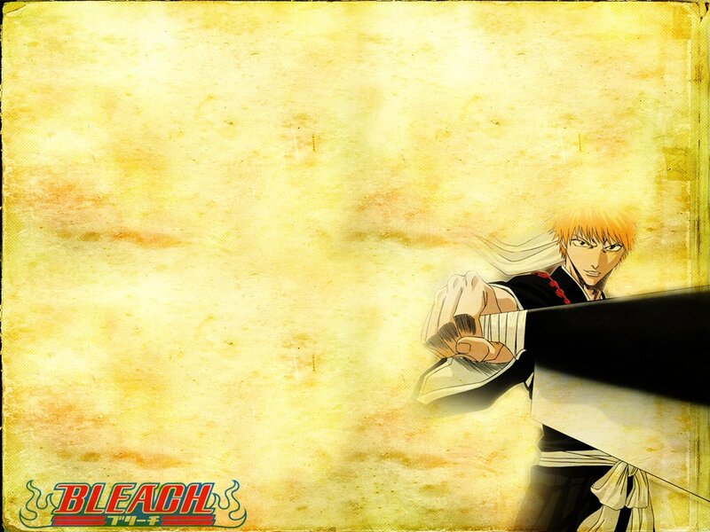 Anime Character Holding Sword — Yellow, Dramatic