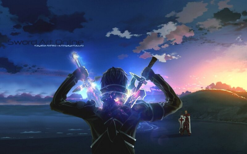 Anime Character Holding Swords