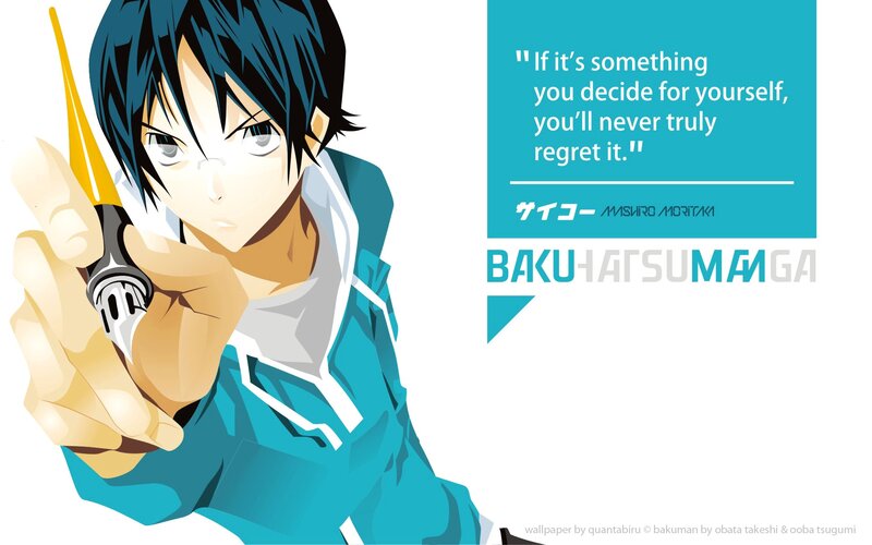 Anime Character Holding Weapon — Blue, Determined