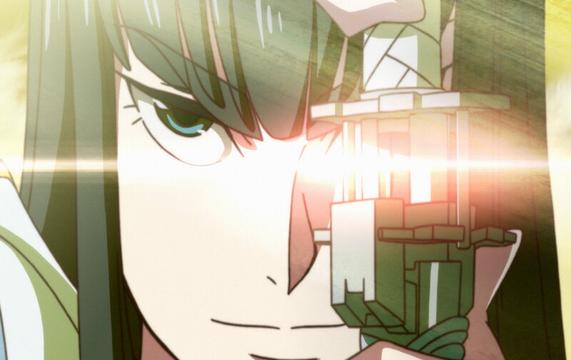 Anime Character Holding Weapon — Green