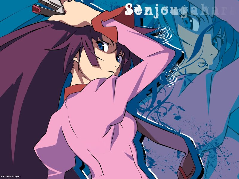Anime Character Holding Weapon — Purple