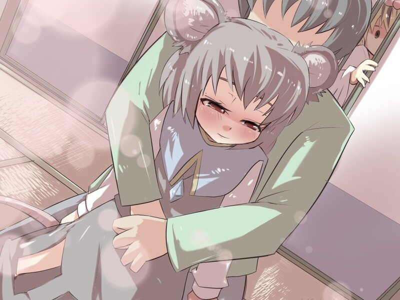 anime character hugging