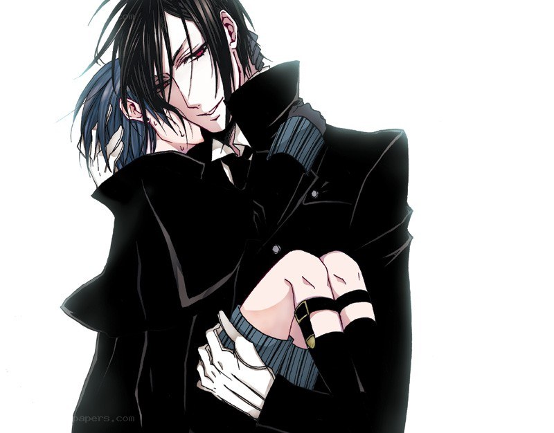 anime character hugging another
