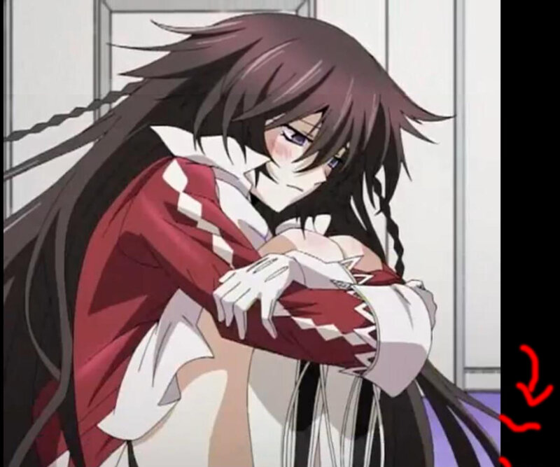 Anime Character Hugging — Black, Dramatic