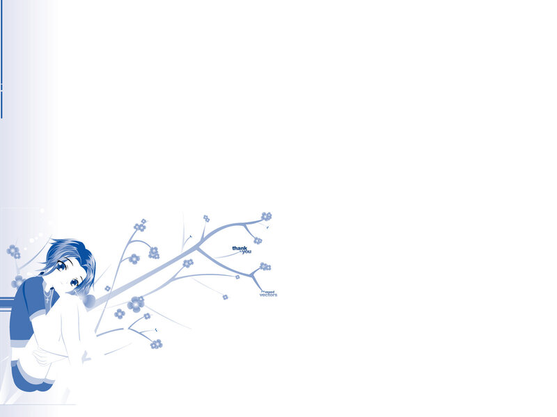 Anime Character Hugging — Blue, Serene