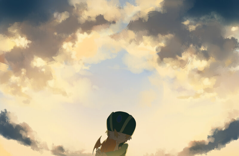 Anime Character Hugging Dragon