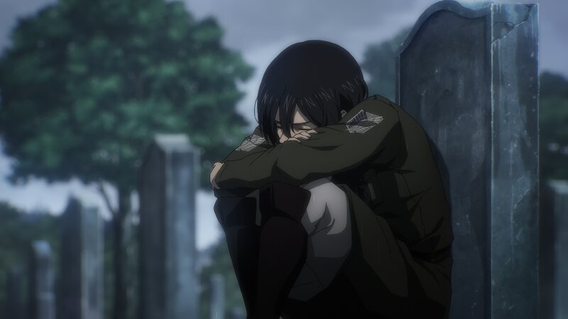 Anime Character Hugging Knees — Green