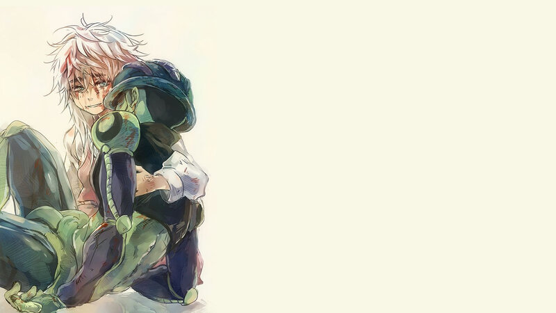 Anime Character Hugging Robot — Green