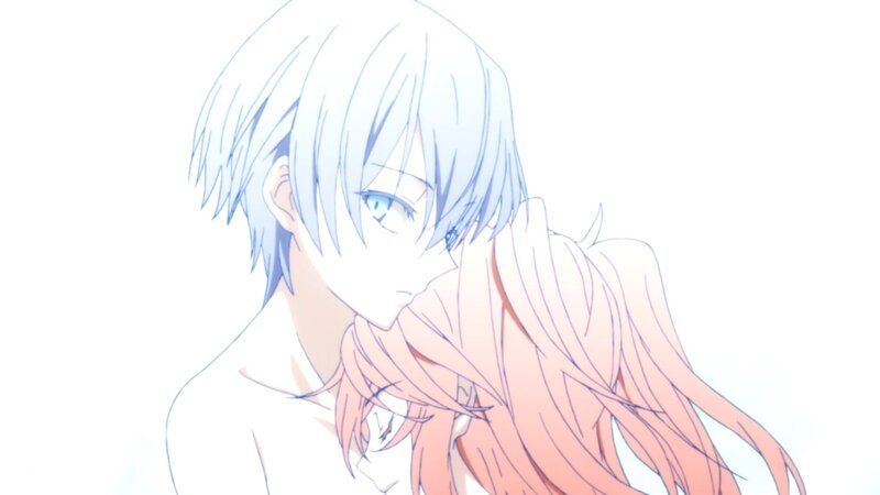 Anime Character Hugging — White