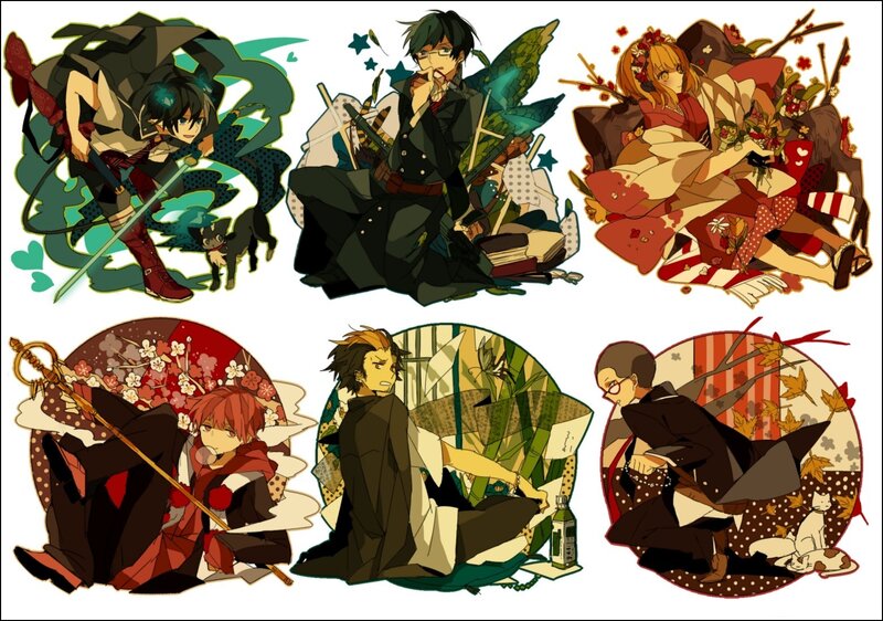 Anime character illustrations