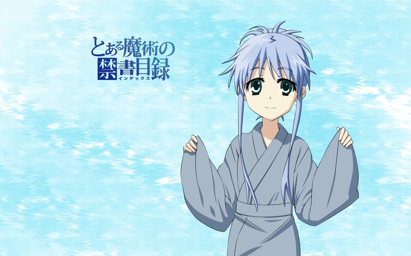 Anime character in a bathrobe