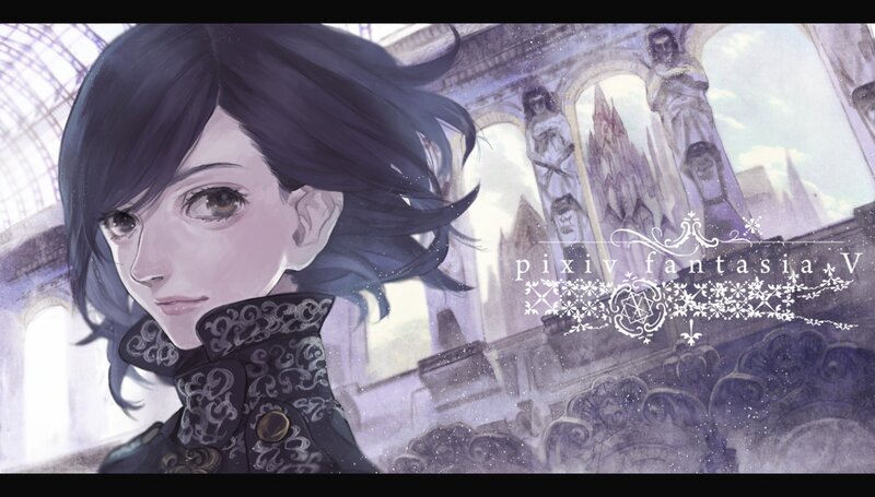 Anime Character in a Cathedral — Purple