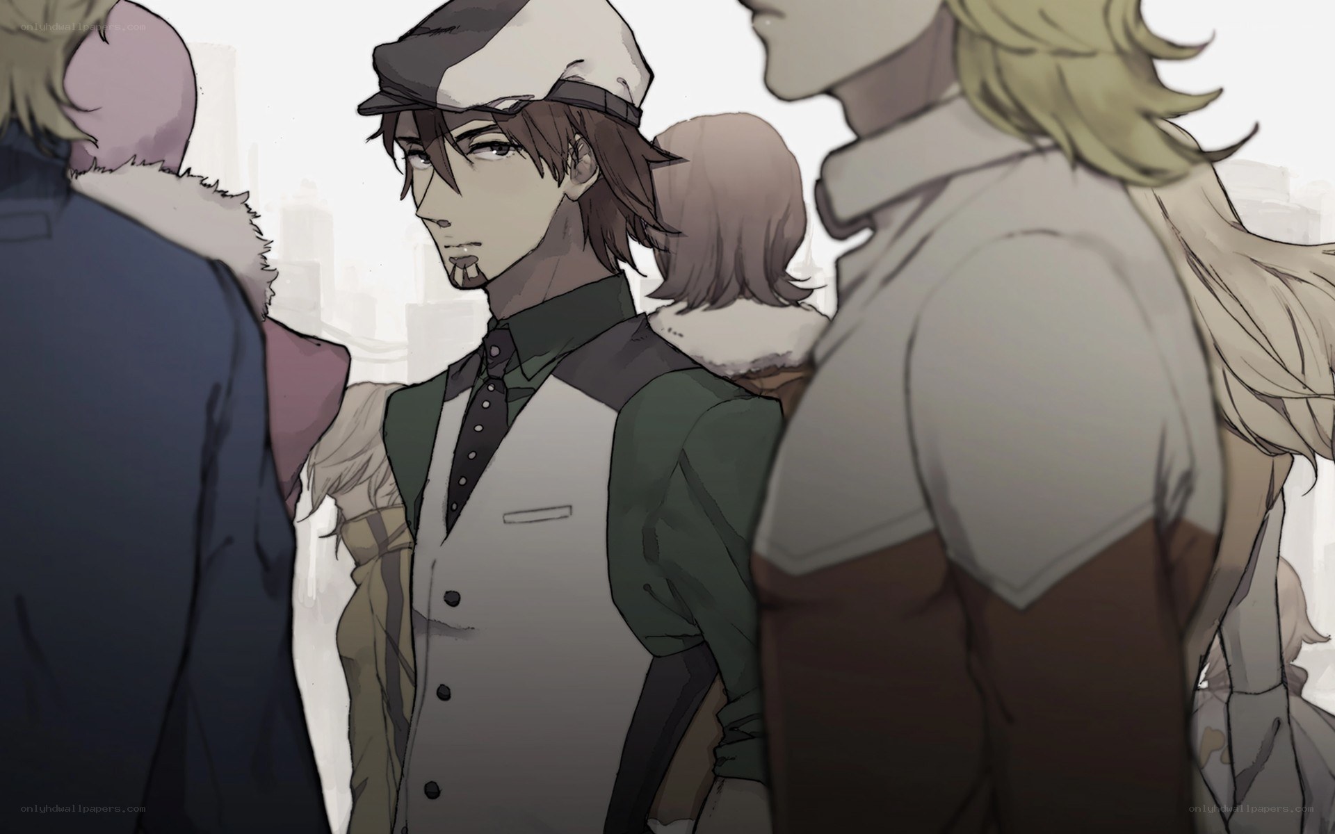 anime character in a crowd