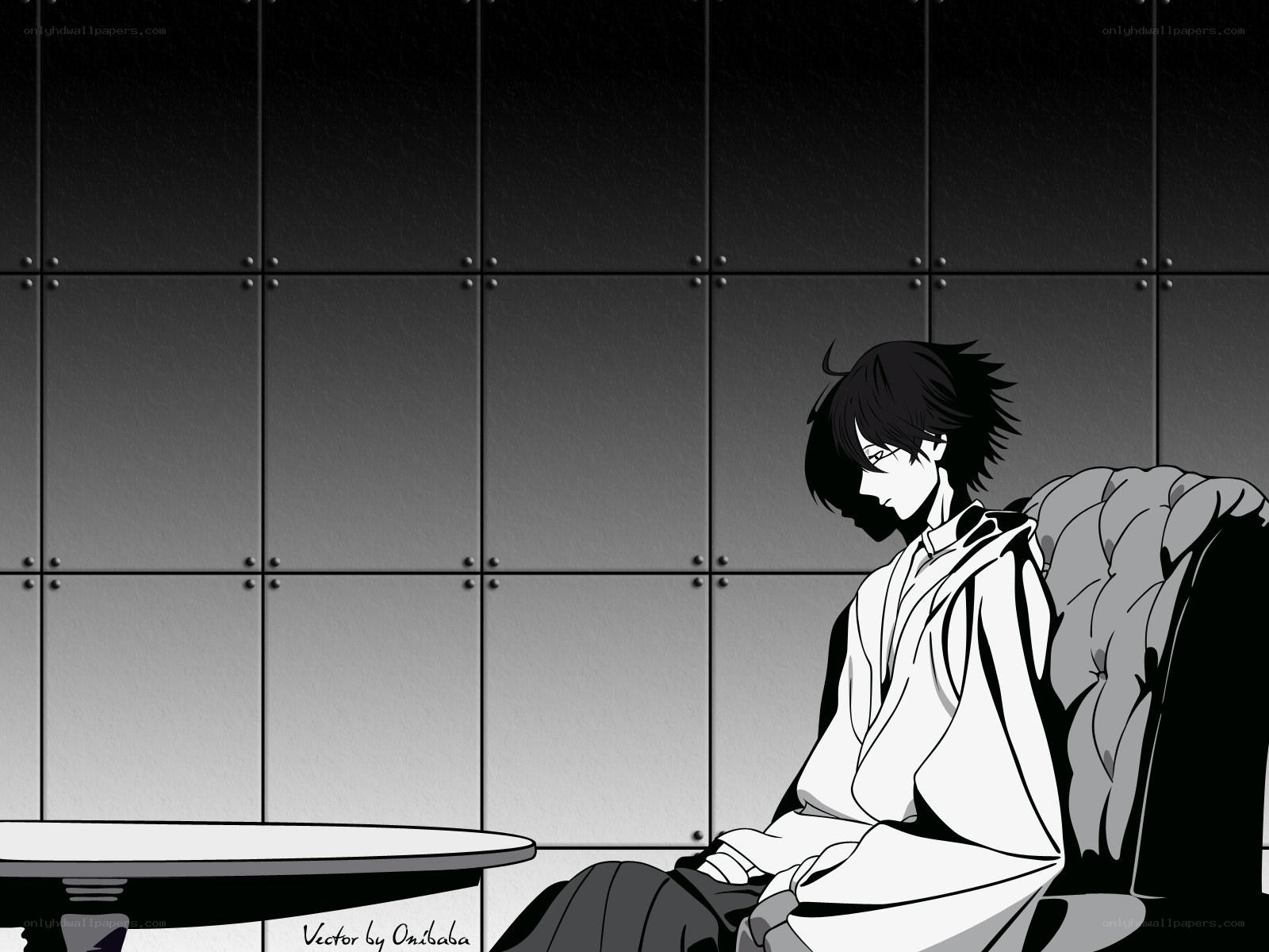 anime character in a dark room