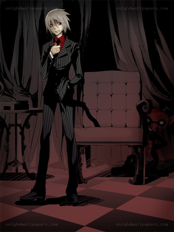 anime character in a dark room
