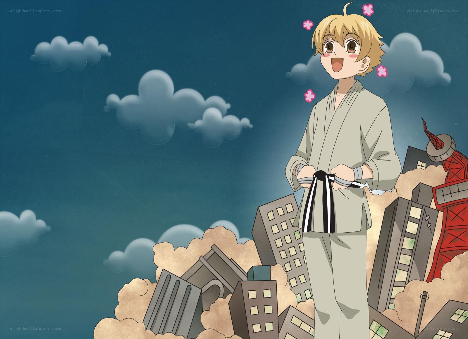 anime character in a destroyed city