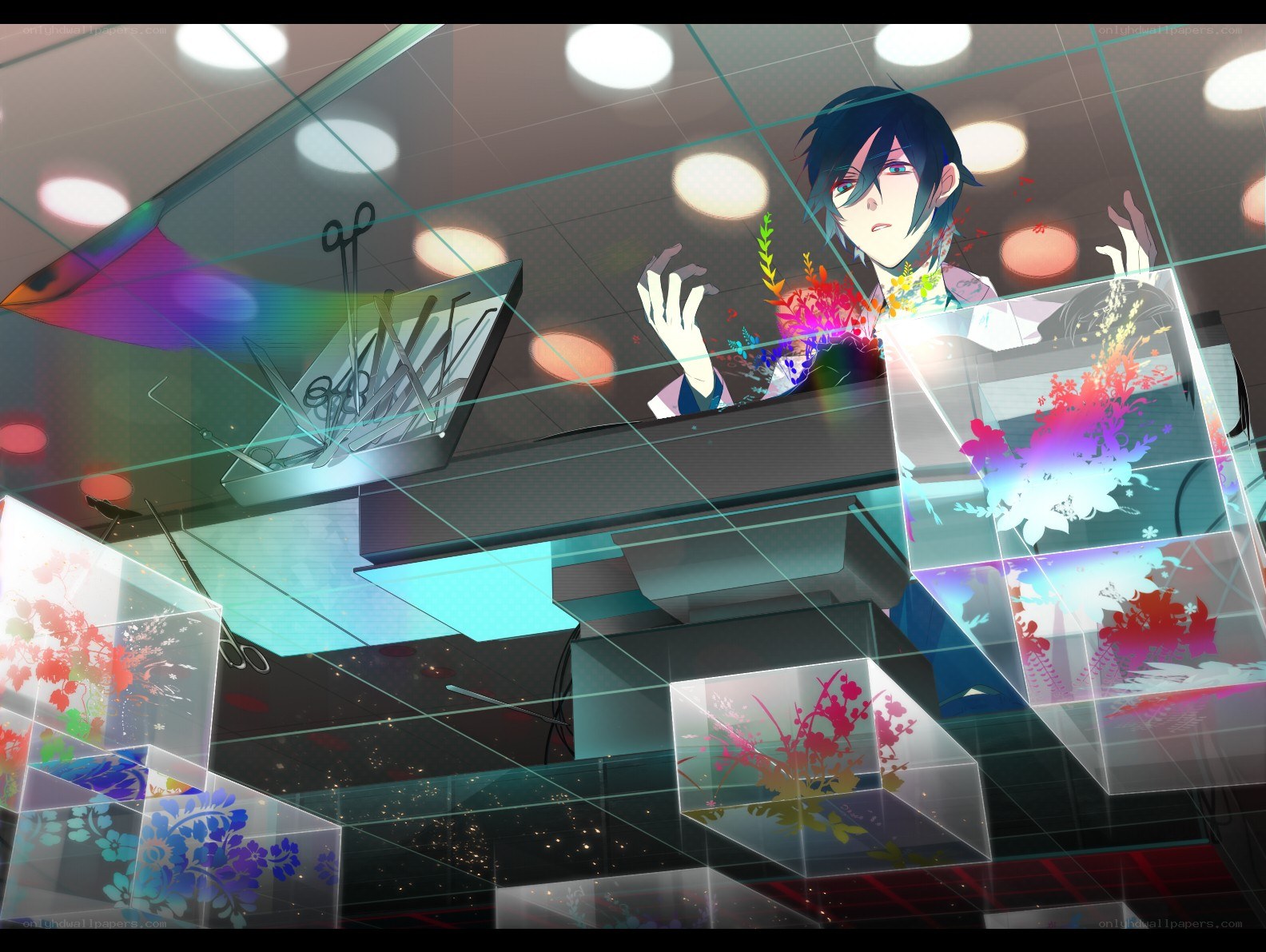anime character in a digital world