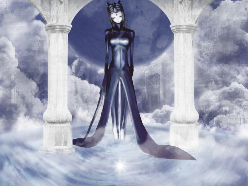 anime character in a dreamlike setting