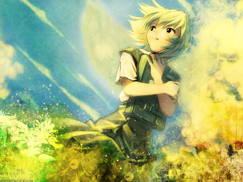 Anime character in a field