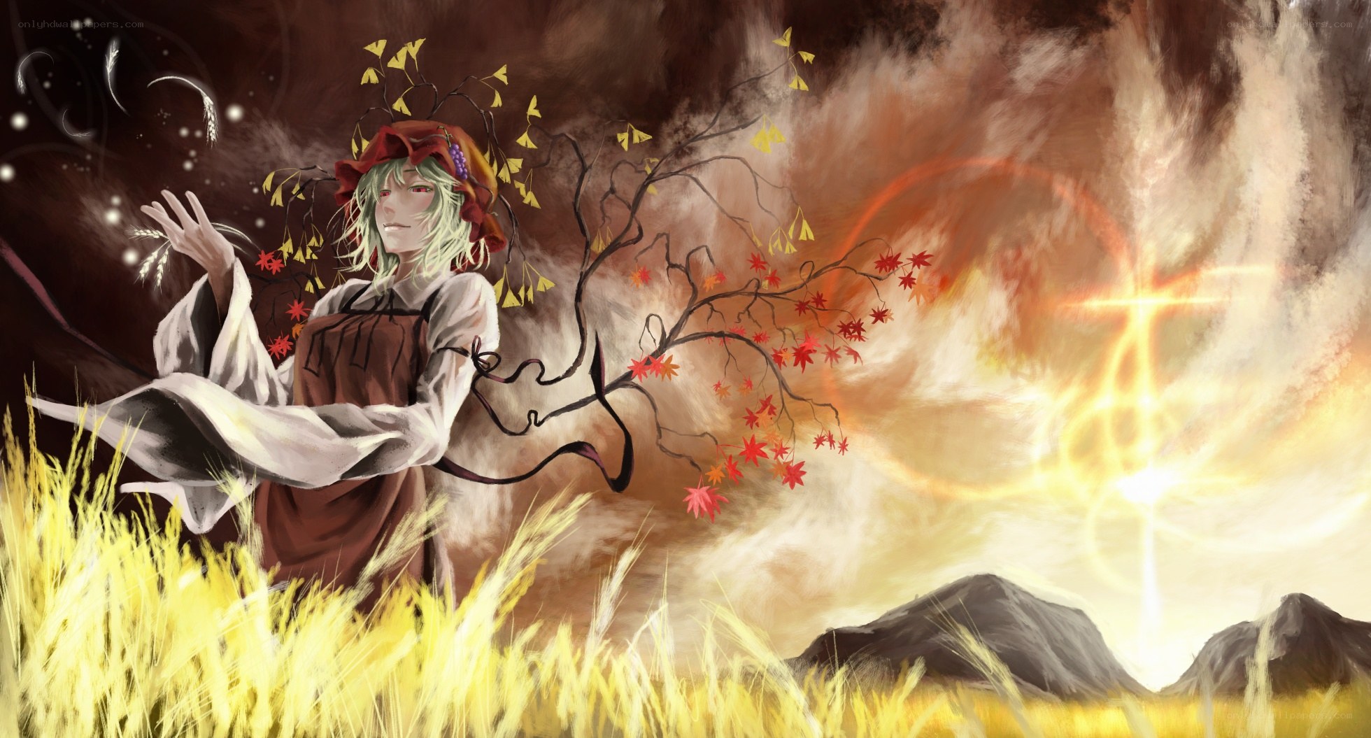 Anime character in a field