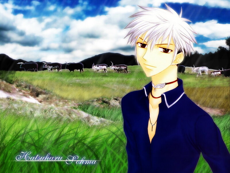 Anime character in a field