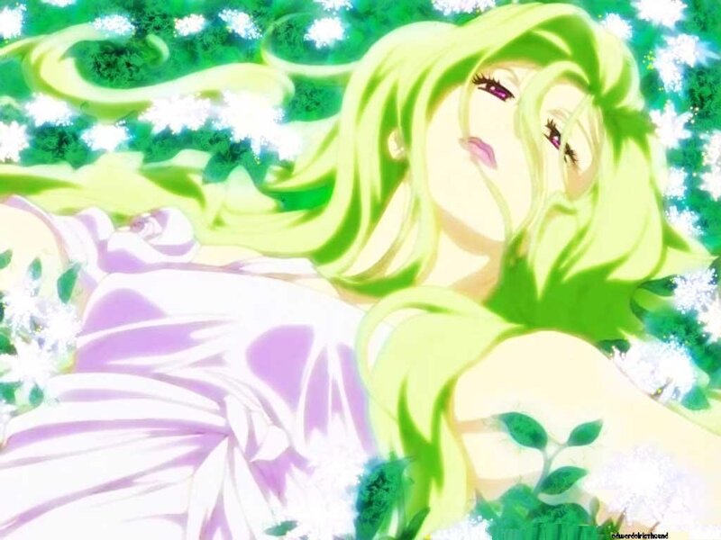 Anime character in a flower field