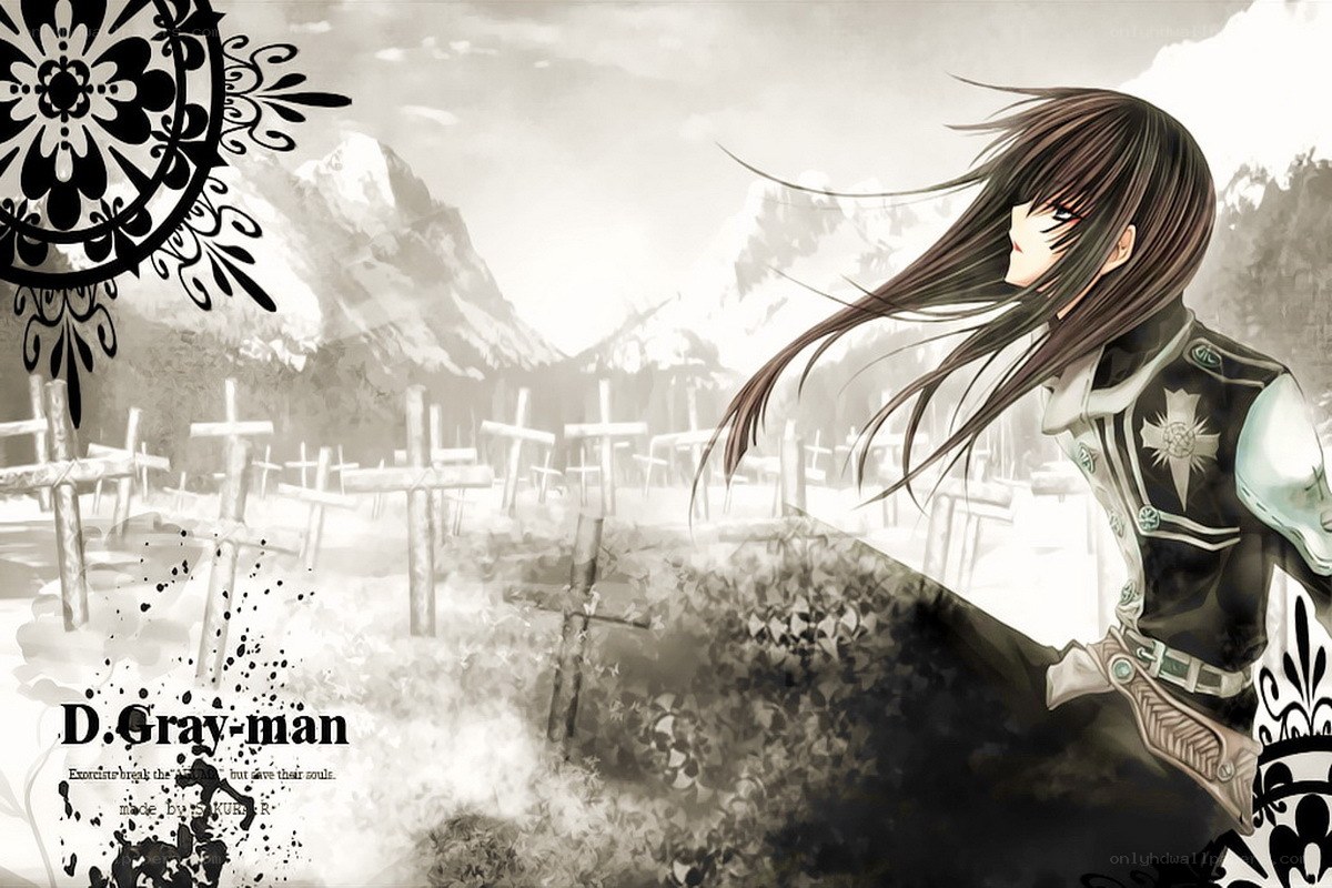 Anime character in a graveyard