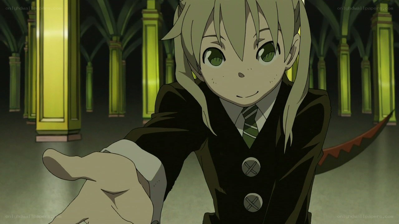 anime character in a hall