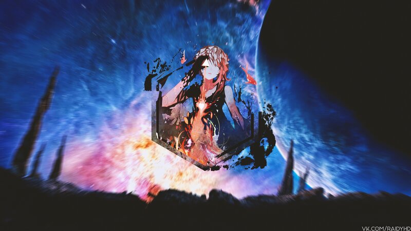 Anime Character in a Hexagon