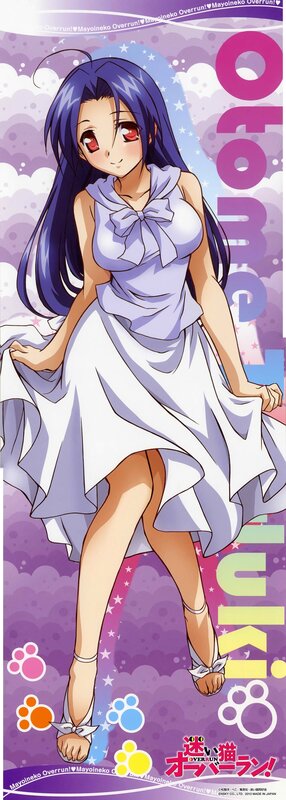 Anime character in a purple dress
