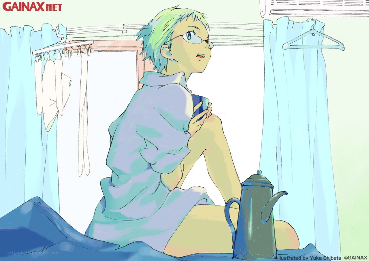 Anime character in a room