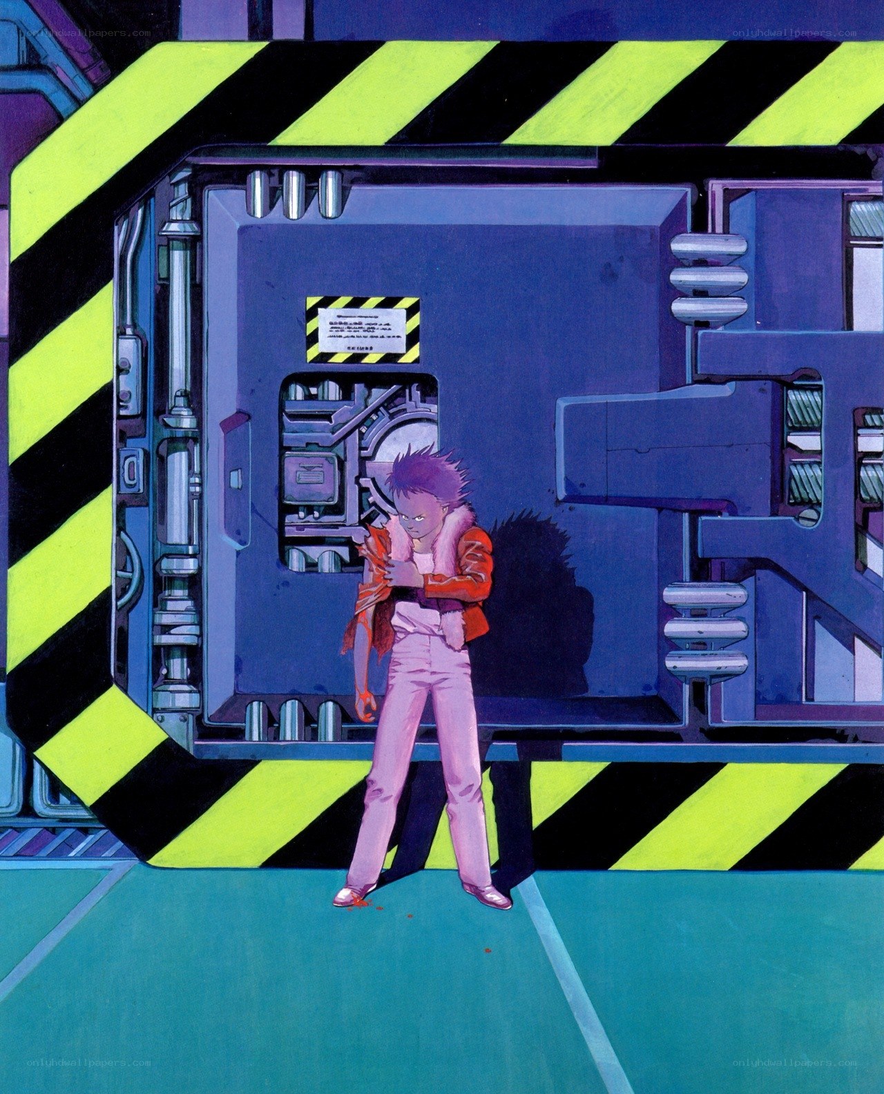 Anime character in a sci-fi corridor